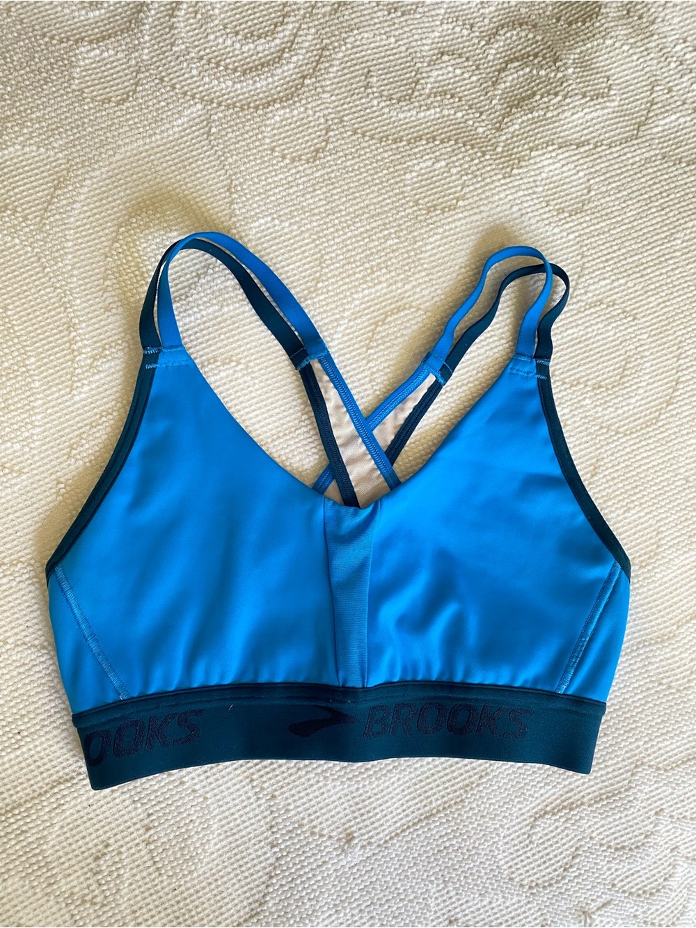 Brooks Drive Plunge 2.0 Blue Running Support Sports Bra